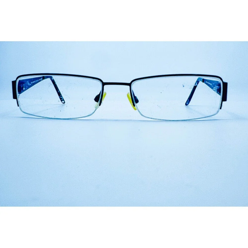 Kenneth Cole Eyeglasses Mens Black KC0186 Rectangular Half Rim 56-18-145